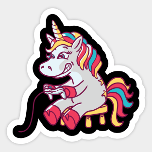 Cute Unicorn Gamer Gift Idea Birthday Video Game Merch Sticker